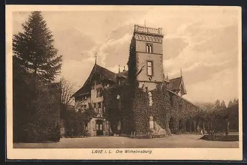 AK Lage i. L., Blick auf die Wilhelmsburg