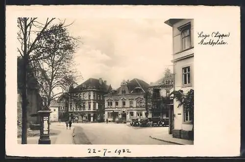 AK Lage /Lippe, Blick über den Marktplatz