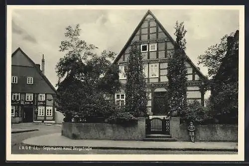 AK Lage i. L., Seppmans Gasthaus in der Bergstrasse