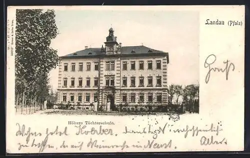 AK Landau /Pfalz, Blick auf die Höhere Töchterschule