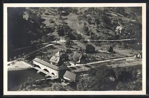 AK Forbach /Schwarzwald, Murgwerk, Niederdruckwerk aus der Vogelschau