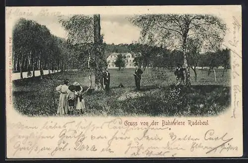 AK Radebeul, Blick auf die Bahnwiese