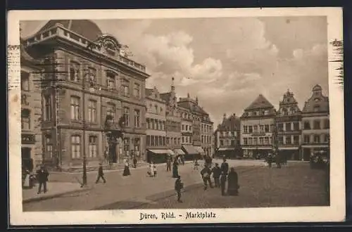 AK Düren /Rhld., Partie am Marktplatz