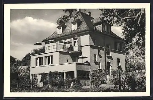 AK Bad-Salzhausen, Hotel Pension Wiesenau, Aussenansicht