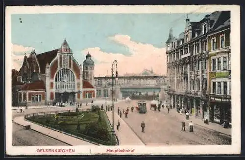 AK Gelsenkirchen, Hauptbahnhof, Strassenbahn