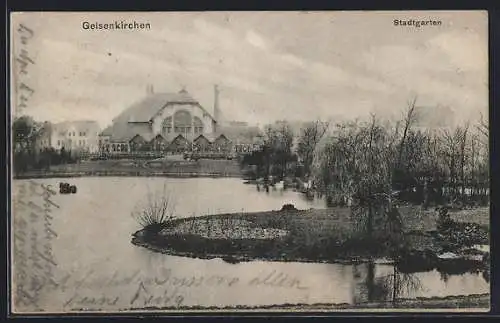 AK Gelsenkirchen, Partie im Stadtgarten