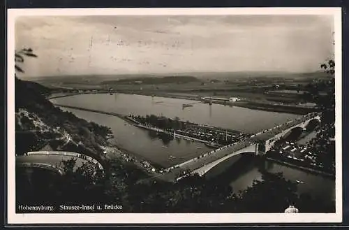 AK Hohensyburg, Stausee-Insel u. Brücke