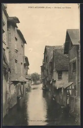 AK Pont-Audemer, Rivière rue Thiers