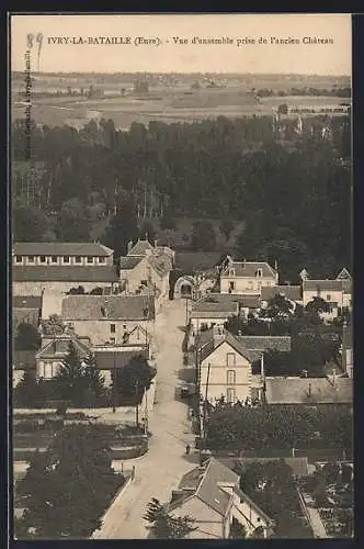 AK Ivry-la-Bataille, Vue d`ensemble prise de l`ancien Château