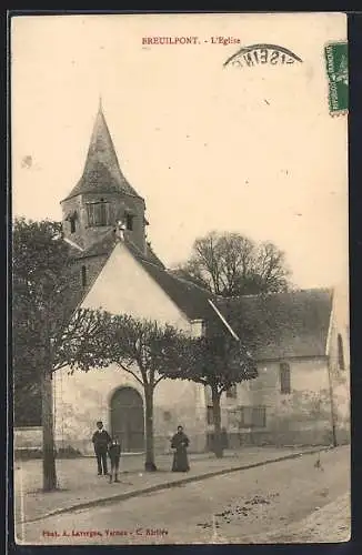 AK Breuilpont, L`église et ses environs tranquilles