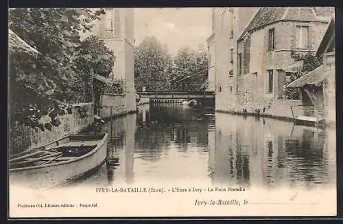 AK Ivry-la-Bataille, L`Eure à Ivry, Le Pont Bretelle