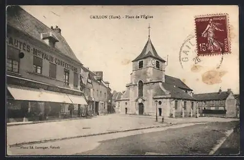 AK Gaillon, Place de l`Église et commerces adjacents