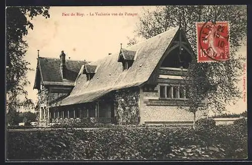 AK Vernon, Parc de Bizy, La Vacherie vue du Potager