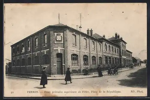 AK Vernon, École primaire supérieure de Filles, Place de la République