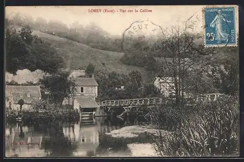 AK Lorey, Vue sur la Colline et le pont sur la rivière