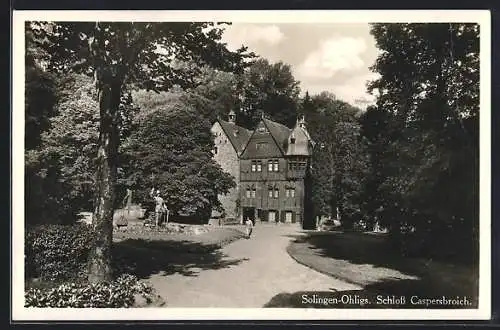 AK Solingen-Ohligs, Blick aufs Schloss Caspersbroich