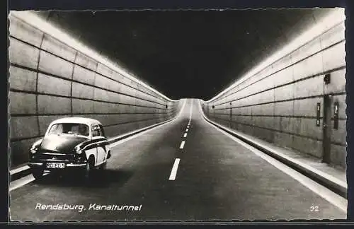 AK Rendsburg, Auto im Nord-Ostsee-Kanal-Tunnel