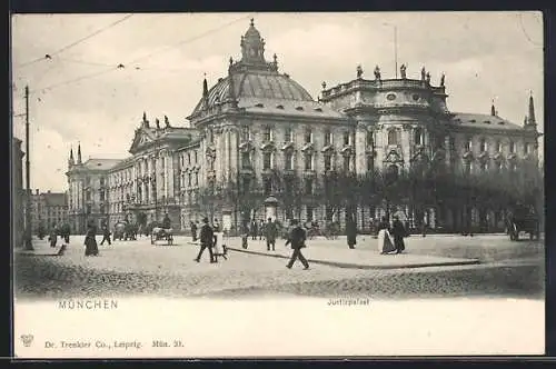 AK München, Platz vor dem Justizpalast