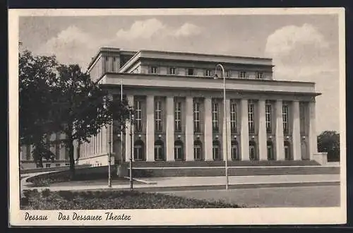 AK Dessau, Blick auf das Dessauer Theater