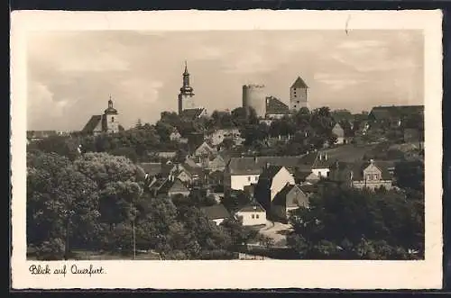 AK Querfurt, Teilansicht aus der Vogelschau