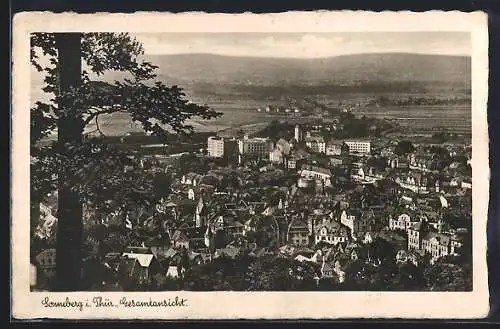 AK Sonneberg i. Thür., Ortsansicht aus der Vogelschau