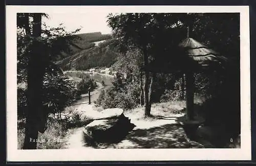 AK Rataje n. Saz., Blick auf die Flussbiegung