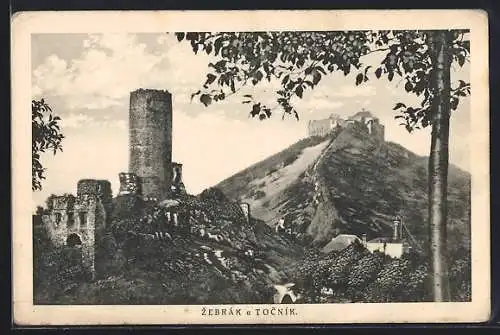 AK Zebrák a Tocník, An der Burgruine