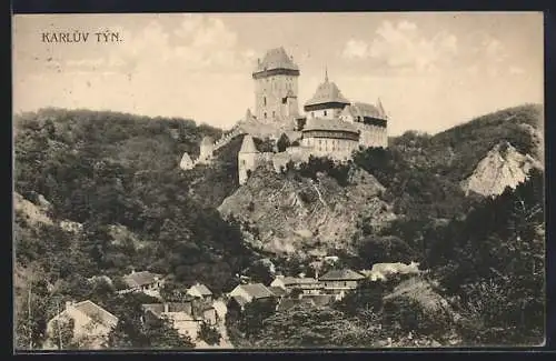 AK Karluv Tyn, Blick auf die Burg