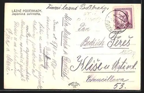 AK Lázne Podebrady, Japonská zahrádka