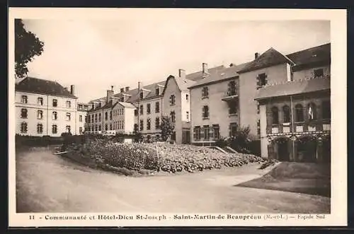 AK Saint-Martin-de-Beaupréau, Communauté et Hôtel-Dieu St-Joseph, Facade Sud