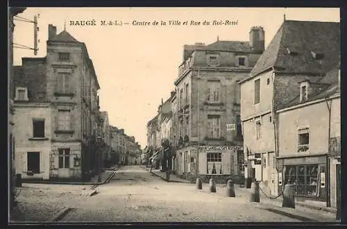 AK Baugé, Centre de la Ville et Rue du Roi-René