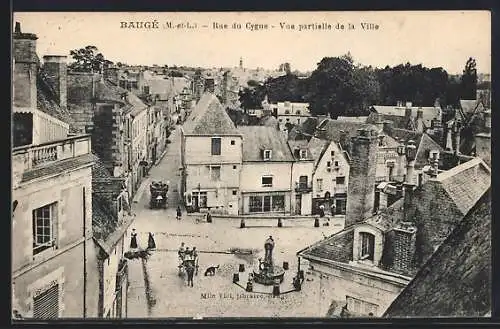 AK Baugé, Rue du Cygne, Vue partielle de la Ville