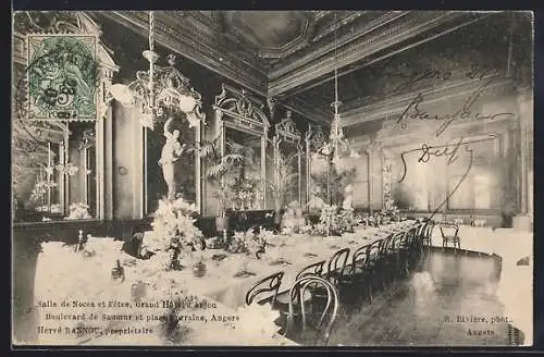 AK Angers, Salle de Noces et Fêtes du Grand Hôtel d`Anjou