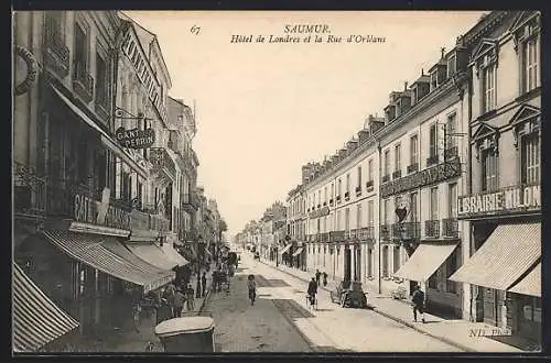 AK Saumur, Hôtel de Londres et la Rue d`Orléans