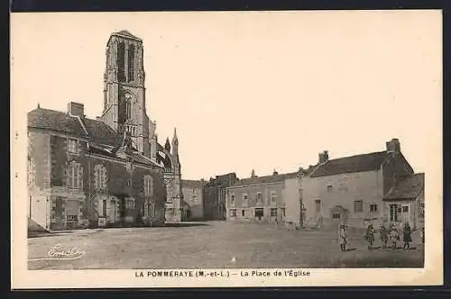 AK La Pommeraye, La Place de l`Église