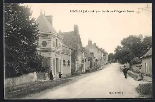 AK Seiches, Entrée du Village de Suette