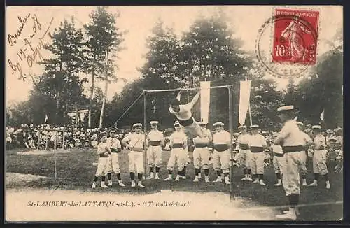 AK St-Lambert-du-Lattay, Travail sérieux gymnastes en plein air