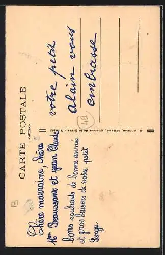 AK Brissac, Place Jean Dupé et le clocher de l`Église