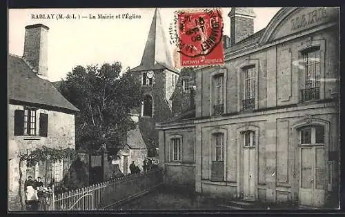 AK Rablay, La Mairie et l`Église