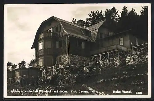 AK Hohe Wand, Alpengasthof Wandeckhaus von F. & A. Czerny