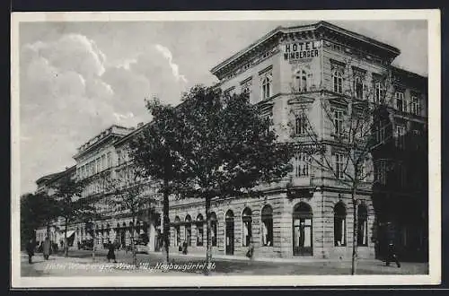 AK Wien, Hotel Wimberger im Neubaugürtel 96