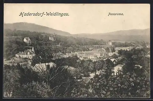 AK Wien, Hadersdorf-Weidlingau, Panoramablick über die Ortschatft