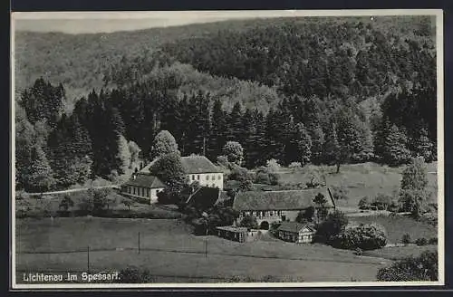 AK Lichtenau / Spessart, Ortsansicht aus der Vogelschau