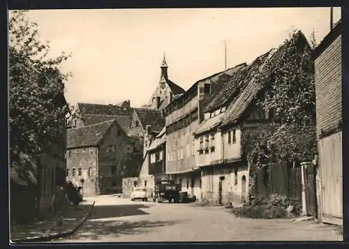 AK Freiberg / Sa., Alte Gerberghäuser am Mühlgraben