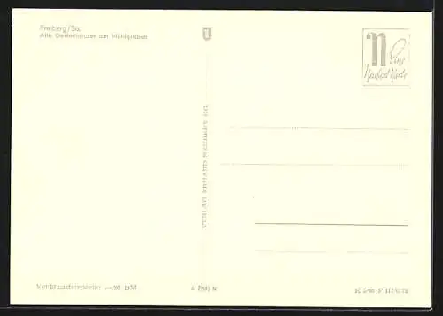 AK Freiberg / Sa., Alte Gerberghäuser am Mühlgraben