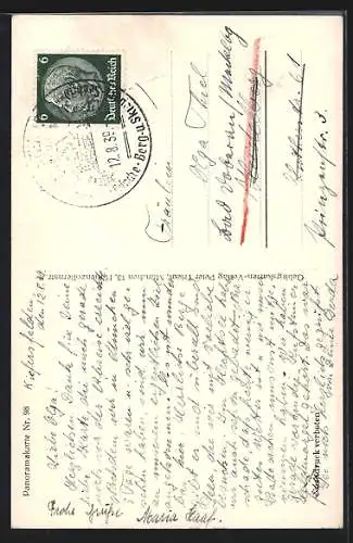 Künstler-AK Rosenheim / Inn, Panorama Rosenheim und Inntal