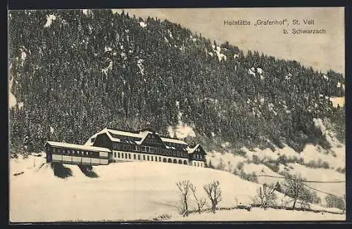 AK St. Veit b. Schwarzach, Heilstätte Grafenhof im Schnee