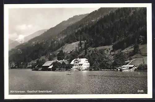 AK Afritz, Afritzersee, Gasthof Seebräuer