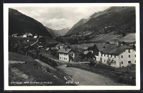 AK Göriach, Ortspartie mit Kriegerdenkmal