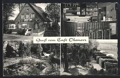 AK Garstedt / Norderstedt, Ausflugslokal und Cafe Ohemoor, Strasse Niendorfer Weg, Innenansicht, Garten